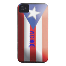 Caso puertorriqueño de Boricua de la bandera iPhone 4 Case-Mate Cárcasa