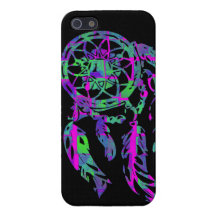 Caso retro de neón de Dreamcatcher Iphone iPhone 5 Cárcasas