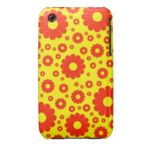 Caso retro del iPhone 3G/3GS de las margaritas Case-Mate iPhone 3 Fundas