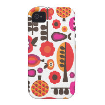 Caso retro del iphone del modelo de mariposa de la Case-Mate iPhone 4 carcasas