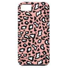 Caso rosado bonito del iPhone 5 del leopardo iPhone 5 Fundas
