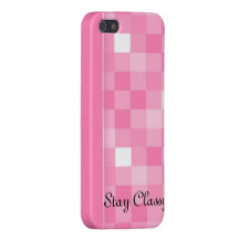 Caso rosado con clase del iPhone de la "estancia" iPhone 5 Funda