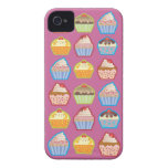 Caso rosado del iPhone 4 de las magdalenas de Lots Case-Mate iPhone 4 Carcasa