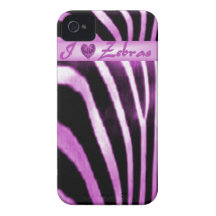 Caso rosado del iphone 4 del estampado de zebra Case-Mate iPhone 4 coberturas