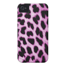 Caso rosado del iphone 4 del estampado leopardo iPhone 4 carcasas