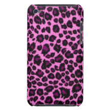 Caso rosado del tacto de iPod del estampado leopar iPod Touch Protector