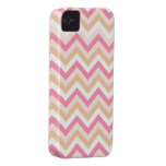 Caso rosado dulce del iPhone del modelo de zigzag Case-Mate iPhone 4 Coberturas