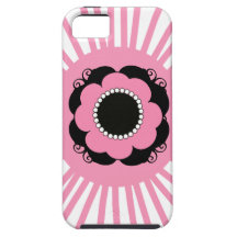 Caso rosado elegante del iphone 5 de Boho iPhone 5 Case-Mate Cárcasas