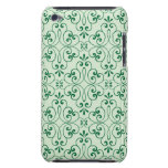 Caso verde decorativo del tacto de iPod del damasc Barely There iPod Fundas
