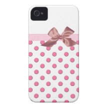 Casos femeninos del iPhone del arco bonito Case-Mate iPhone 4 Cobertura