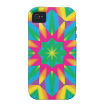Casos retros del extracto del arte pop del Hippie  Case-Mate iPhone 4 Carcasas