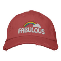 Casquillo adaptable del arco iris del texto gorra de beisbol bordada