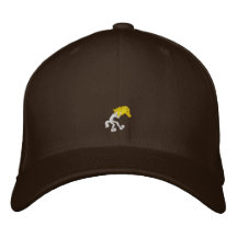 Casquillo amarillo cabido del caballo gorra de béisbol bordada