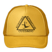 Casquillo amarillo del fútbol gorro de camionero