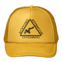 Casquillo amarillo del motocrós gorras de camionero