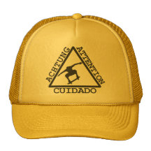 Casquillo amarillo del skater gorras