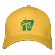 Casquillo amarillo y verde de oro del ZAR no.17 Gorra Bordada
