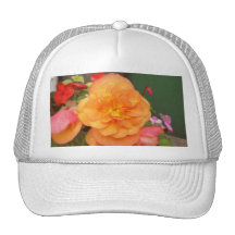 Casquillo anaranjado del Peony Gorras De Camionero