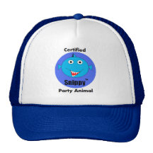 Casquillo azul certificado Snippy del juerguista Gorras