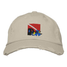 Casquillo bordado buceador gorra de beisbol