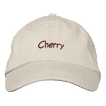 Casquillo bordado cereza gorra bordada