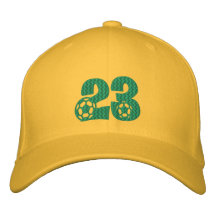 Casquillo bordado fútbol del fútbol del número 23 gorra bordada