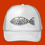 Casquillo coloreado de los pescados de Jesús gorras