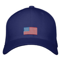 Casquillo de la bandera americana gorra bordada
