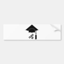 Casquillo de la graduación pegatina de parachoque
