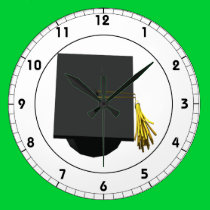 Casquillo de la graduación reloj de pared