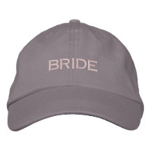 Casquillo de la novia en gris fresco con la fuente gorra de béisbol