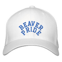 Casquillo del orgullo del castor, blanco gorra de béisbol bordada