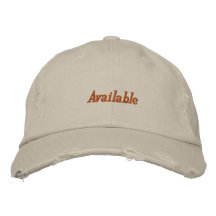 Casquillo "disponible " gorra de béisbol bordada