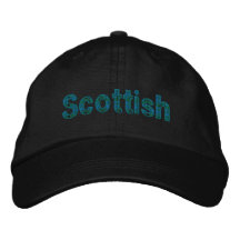Casquillo escocés del tartán del verde azul gorras bordadas