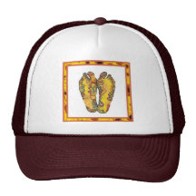 Casquillo feliz de los pies del hippy de Tappin Gorros Bordados
