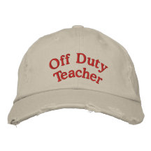 Casquillo fuera de servicio del profesor gorra de béisbol bordada
