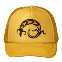 casquillo negro del lizzard gorras de camionero