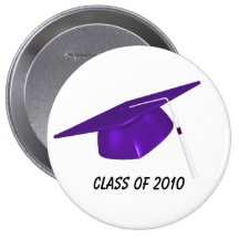 Casquillo púrpura de la graduación del texto de en pin