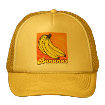 Casquillo retro de los plátanos gorros bordados