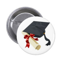 Casquillo y diploma de la graduación pins