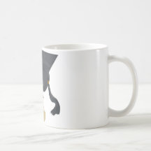 Casquillo y diploma de la graduación tazas de café