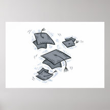 Casquillos de la graduación impresiones