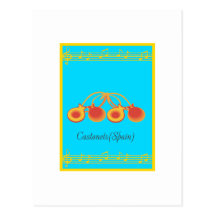 castañuelas tarjeta postal
