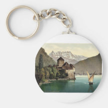 Castillo de Chillon, y abolladura du Midi, lago ge Llaveros