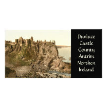 Castillo de Dunluce, condado Antrim Tarjeta Fotografica