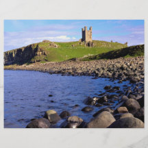 Castillo de Dunstanburgh, Northumberland, Inglater Tarjeton