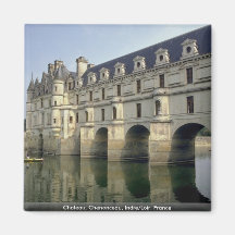 Castillo francés, Chenonceau, Indre/Loir, Francia Imán Para Frigorifico
