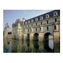 Castillo francés, Chenonceau, Indre/Loir, Francia Tarjetas Postales