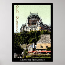 Castillo francés Frontenac, poster del viaje