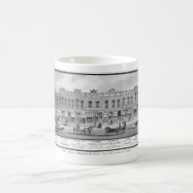 Castillo Indiana de la fila del negocio del ladril Tazas De Café